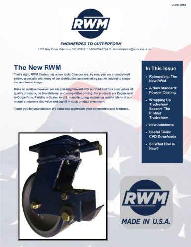 RWM Casters newsletter