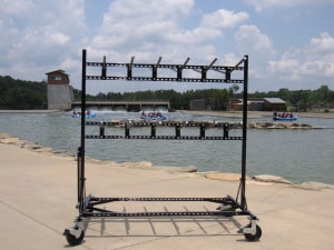 Outside shot of a RWM rack and rafters.