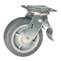 Close up shot of RWM Casters' Face Contact Steel Total Lock Brake (FCSTLB)