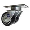 double wheeled metal casters